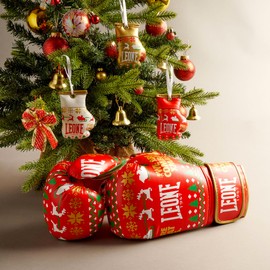 LEONE 1947, Kit 3 Mini Xmas Gloves, Christmas Tree Ornament, Gold- Red-White KIT23X, U
