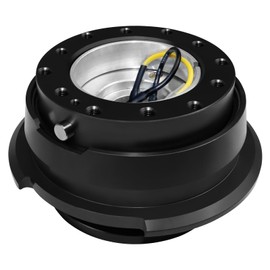 Acclcors Steering Wheel Quick Release Universal 6-Hole Snap Off Boss Kit for Racing/Rally/Motorsport (Gen 2.5-Black)