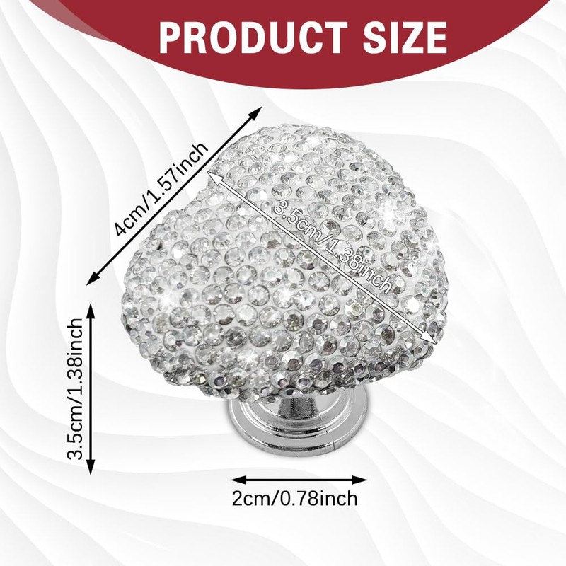Rebvugr Bling Car One-Touch Start Button, Push Start Button Cover,