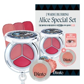 Glowing/Braling, Lip & Cheek 3-Color Pot Planning Set (601 & E01), Korean Cosmetics Dint