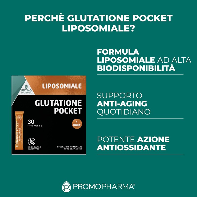 Glutatione Pocket - Integratore Antiossidante Liposomiale – Azione Detox e