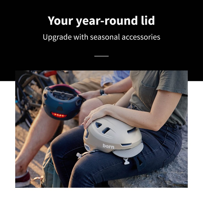 BERN, Hudson Commuter Helmet with MIPS, Integrated LED Rear Light