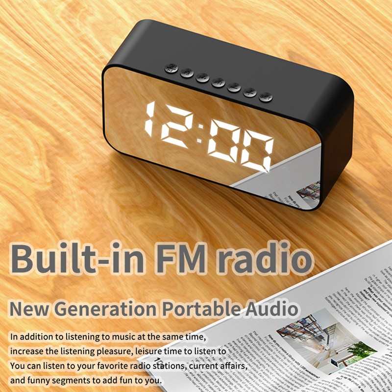 Wireless Bluetooth Speaker Stereo Sound Noise Cancelling Temperature Display Voice