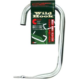 Wake Industry WW003 Wild Hook C Hook Silver 0.8 x 9.8 inches (20 x 250 mm) Wild Hook Shelf Holder Outdoor Warehouse Garage