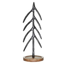 Santa Barbara Design Studio Metal Tree Modern Christmas Shelf Décor, Large, Black