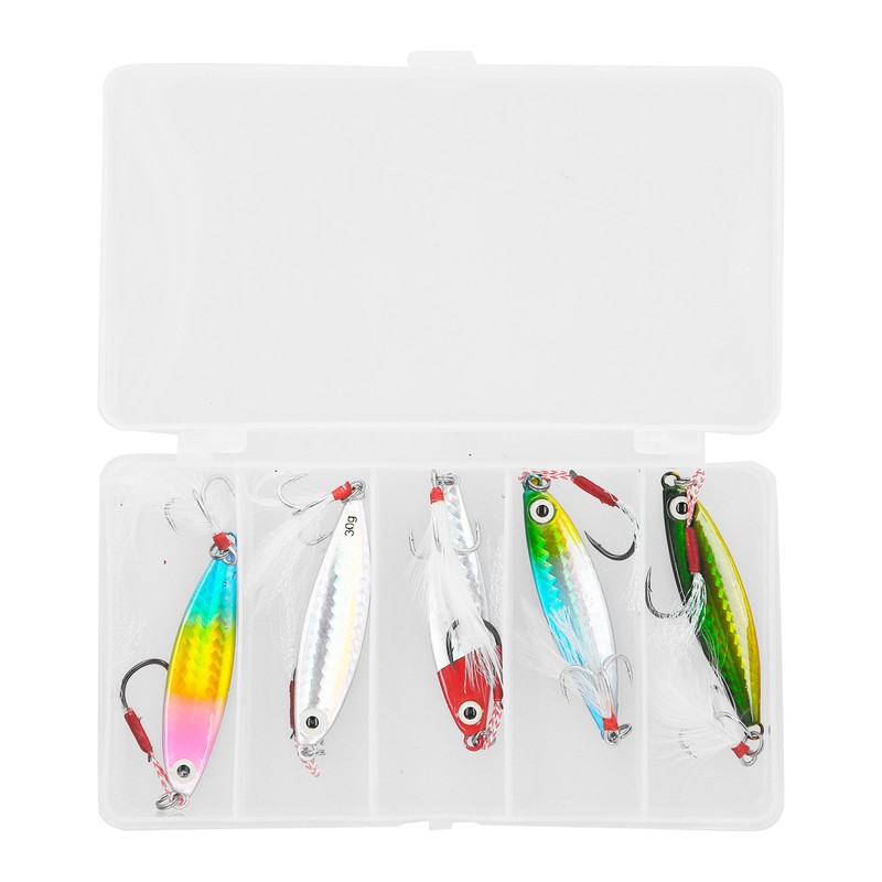 Long Shot Iron Plate Artificial Spoon Metal Lure Bait Set