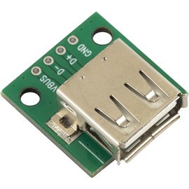 whiteeeen 20pcs USB 2.0 Breakout Board Type A Female Connector USB to DIP Adapter for DIY USB Power Supply Breadboard Design (Green)