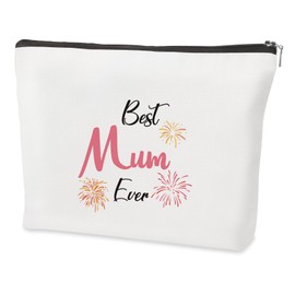 Mothers Day Gifts for Mum,Best Mum Ever Bonus Birthday Ideas Meaningful Thanksgiving Christmas Valentines Gifts,Present for Mummy First Mothers Day Stepmum from Daughter Son Makeup Bag
