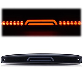 G-PLUS 3D LED Bar Rear Center Third Brake Light Compatible with Dodge Ram 2500 3500 Truck 2003 2004 2005 2006 Brake Tail Lamp Assembly(Smoky lens Black Housing)