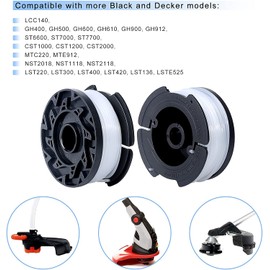 10 PCS AF-100 String Trimmer Line Replace, 30ft 0.065-inch AF-100 String Trimmer Replacement Spool Weed Eater Cap Auto Feed Trimmer String for Black and Decker String Trimmers