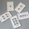 tunghey 5Pack 2 Port Single Gang Keystone Wall Plate, Low
