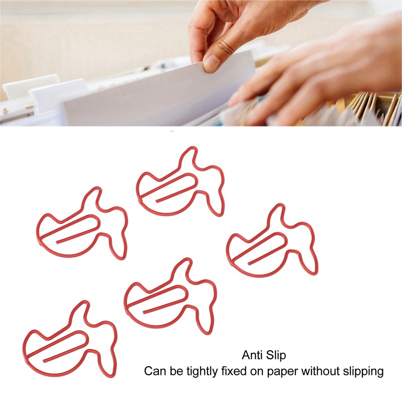 100pcs Paper Clips Prevent Slip Cute Rabbit Shaped Decorative Bookmark