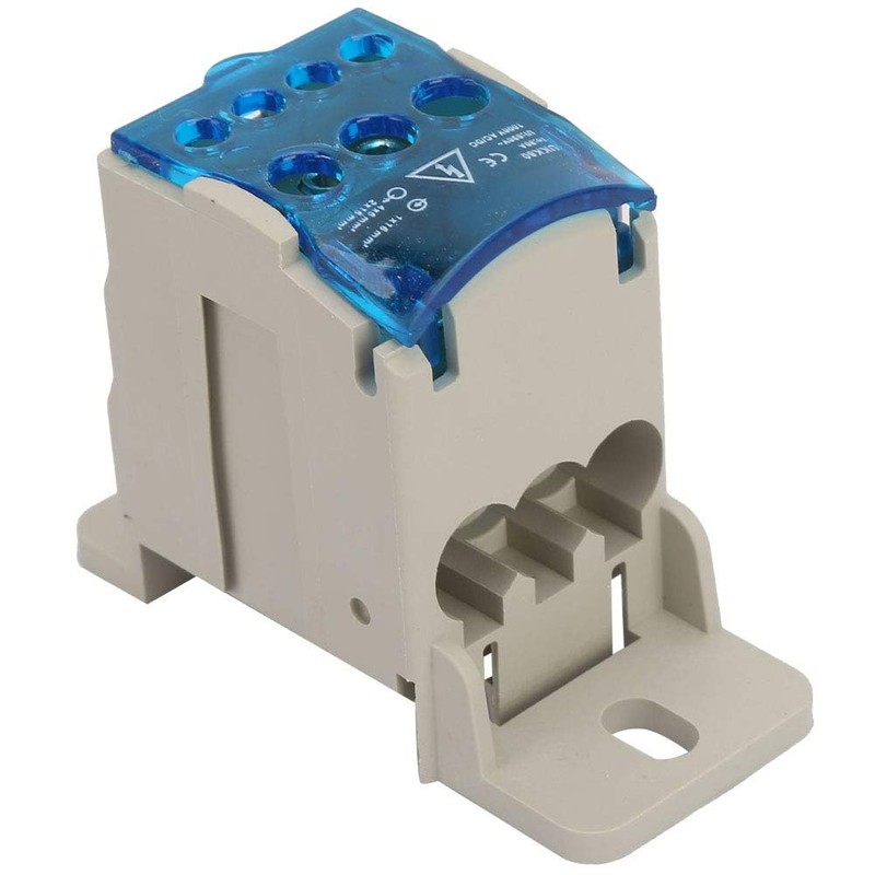 3Pcs Din Rail Distribution Box, UKK-80A Terminal Block Distribution Box