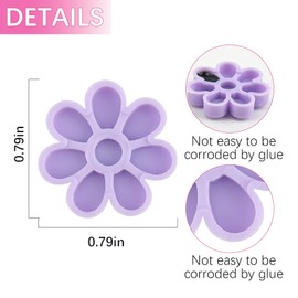 Lashes Glue Cups for Eyelash Extensions, 200 Pcs Lash Glue Ring Glue Cup with 2 Rolls Glue Point Lashing Supplies Kit for Women Gilrs（Pink/Purple)