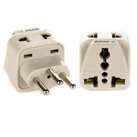 OREI USA to Switzerland, Rwanda, Liechtenstein (Type J) Travel Adapter Plug - 2 in 1 - CE Certified - RoHS Compliant - 2 Pack - White Color (DB-11A-2PK)