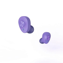 Hama Bluetooth Kopfhörer „Freedom Buddy“ (True Wireless, TWS, In Ear Kopfhörer, Wireless Kopfhörer, kabellos, Bass Boost, Kopfhörer kabellos, Earbuds, Sprachsteuerung, mit Ladebox) lila