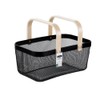 Box Sweden 40x25x17cm Mesh Home Storage Basket/Organiser w/Wooden Handle Black