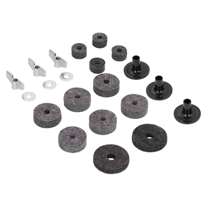 21Pcs Cymbal Felt Clutch Bracket Tube Drum Accessory with Stainless