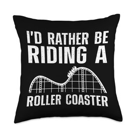 Funny Roller Coaster For Men Women Kids Roller Coaster Lover Throw Pillow