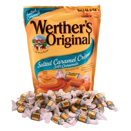 Werther's Original Salted Caramel Crème Soft Caramels, Shareable Size Bag, Individually Wrapped Pieces, 10.8 Ounces