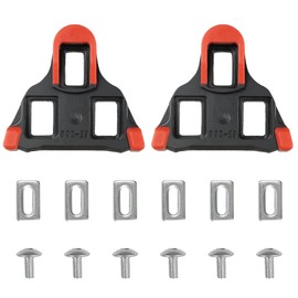 Pedal Cleats for Shimano SPD-SL - 2 PCS Anti-Slip Pedal Cleat, Cycling Shoes Cleat Set with Fixed Iron Sheet & Screws &Hexagonal Wrench, 6° Float Bike Bicycle Cleat Set for Road Bike, Indoor Cycling