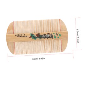 FRCOLOR 2Pcs Dense Bamboo Hair Comb Portable Static Dandruff Comb for Hair Care Double Sided Design for Easy Use for Adults Durable and Safe for Daily Grooming