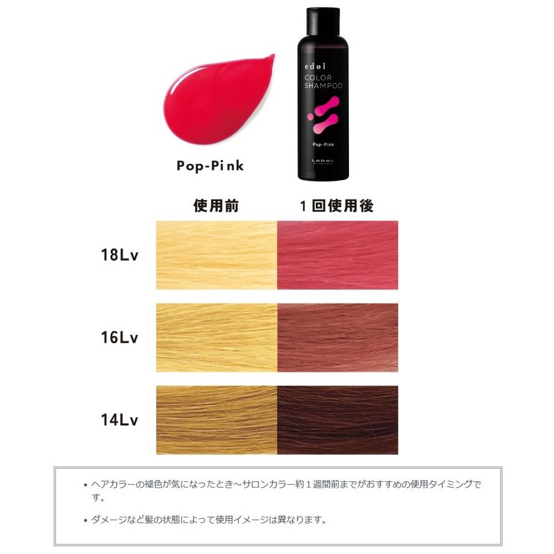 Rubel Edol Color Shampoo PP (Pop Pink) 5.3 fl oz