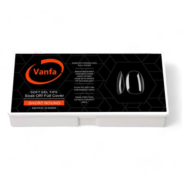 Vanfa Soft Gel Tip for Nail Extensions, Press On Nail