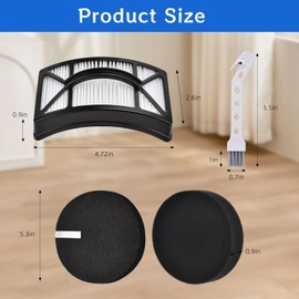 MZY LLC Filter Replacement for Bissell Vacuum,Filter for Bissell CleanView 2486, 2487, 2488, 2490, 2492, PowerClean 2494 Vacuum, Compare to Part # 1608225, 1604130, 1601972, 2 HEPA +6 Foam Filters