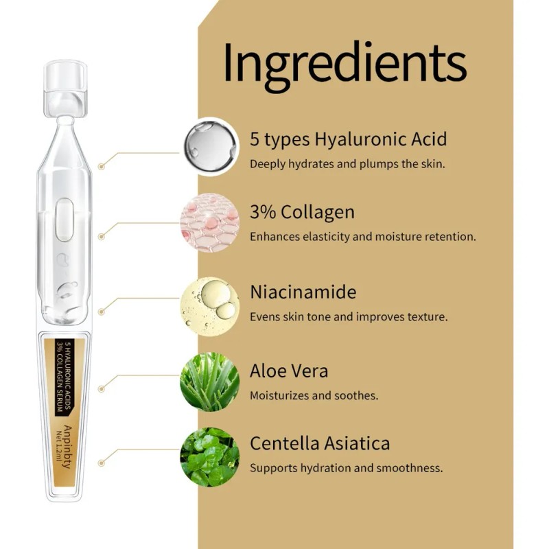 Srum Facial De Colgeno Con cido Hialurnico De Hidrataci