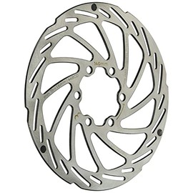 BBB Cycling Bike Brake Disc With 6 Bolts Stainless Steel Bicycle Brake Rotor With Wear-Out Indicator for Road Mountain E-Bikes MTB 220mm PowerStop BBS-115, Silver