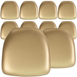 Flash Furniture Amelia 10 Pack Hard Gold Vinyl Chiavari Chair Cushion