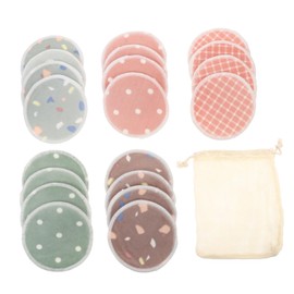 Baluue Makeup Remover Pads 21 Pack 8cm Bamboo Puff Pads Soft Absorbent for Cleansing Toning