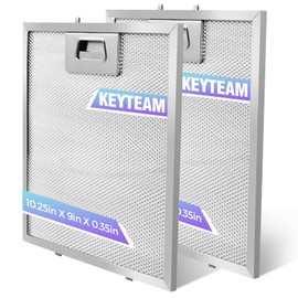 2 Pack-S97018029 Range Hood Filter Replacement, Upgraded Stainless steel frame and Locking clips,5-Layer Aluminum Mesh Hood Vent Grease Filter for Broan B5 Series, Alternative 1932913, 9"x10.25"x0.35"