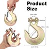 GENHAKON 4 Pack 1/2 inch Forged Steel Clevis Slip Hook