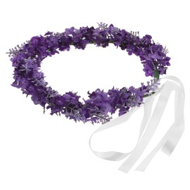 FOMIYES Cintillos De Para Mujer Purple Accessories for Women Flower Girl Headpieces for Wedding Blue Headbands for Women Bride Headpieces for Wedding Flower Headband Wreath Crown