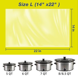 Slow Cooker Liners,6-10 Quart Cooking Bags Extra Large Size 14"x 22", Disposable Slow Cooker Bags Oval For Crock Pot 20 PCS