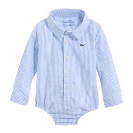 vineyard vines Baby Boy's Oxford Bodysuit, Ocean Breeze