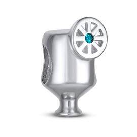 Tropical Cocktail Drink Umbrella Margarita Pina Colada Glass Goblet Vacation Charm Bead For Women .925 Sterling Silver Fits European Bracelet