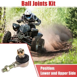 A ABSOPRO M10 x 1.25 Left Thread Right Ball Joint Set Fits 50cc - 2 Pieces