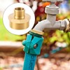 lasuroa Solid Brass Garden Hose Adapter, 3/4" GHT to 1-1/2"