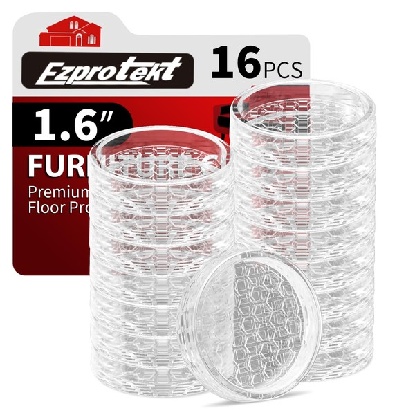 Ezprotekt 1.6 inch Clear Non Slip Furniture Pads for Hardwoods