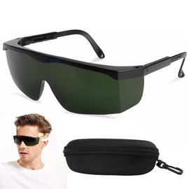 IPL Schutzbrille, UV Brille für Kosmetologie Betreiber, Laserschutzbrille 200nm-2000nm für Haarentfernung & Kosmetik, Augenschutz für Laser-Behandlungen, Hautpflege & Rotlichttherapie – Mit Etui