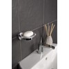 Croydex Pendle Flexi-Fix Soap Dish & Holder, Chrome, Metal, 54