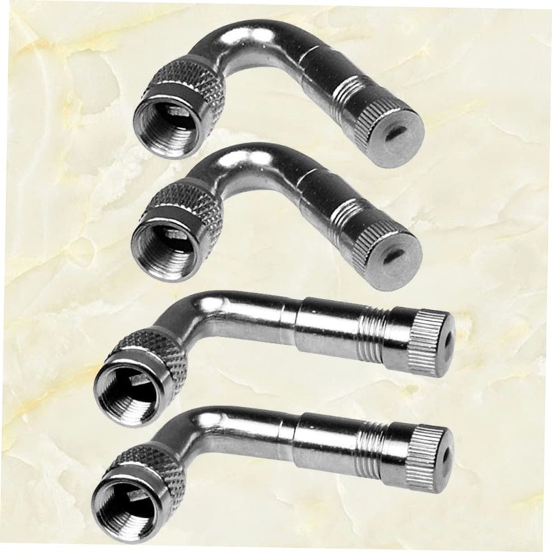 BESPORTBLE 4pcs Brass Valve Stem Extensions Angle Adapters for Car
