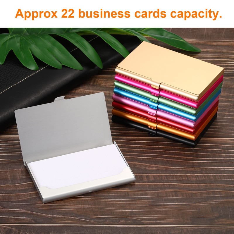 PATIKIL Business Card Holder, 3 Pack Aluminum Metal Card Case