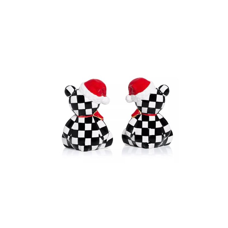 MACKENZIE-CHILDS Courtly Santa Bear Salt & Pepper Set