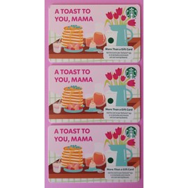 STARBUCKS CARDS 2025 " A TOAST TO MAMA " MOTHER'S DAY CARDS~3 CARDS ~ BRAND NEW
