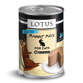 Lotus Grain Free Rabbit Pate Cat Food 12.5 Ounce Cans, Case of 12