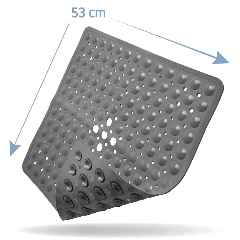 Toniamo Shower Mat 53 x 53 cm Grey | Non-Slip